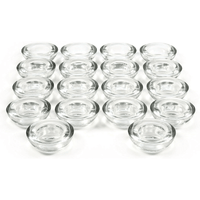 Hosley Set of 18, Clear Glass Tea Light Candle Holders EasyOptionXY LLC