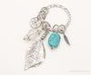 Designer Silpada Leaves Turquoise Quartz Charms Sterling Silver Pendant