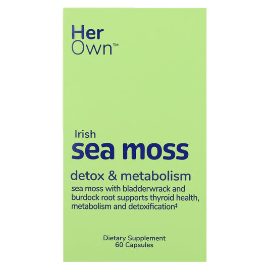 Her Own Irish Sea Moss – 60 Capsules – Raw Organic Sea Moss for Immune Support, Thyroid Health & Radiant Skin