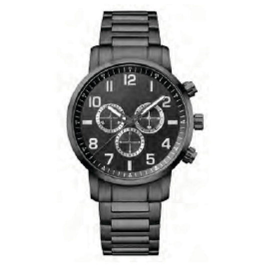 George Men's Adult Gunmetal Round Bracelet Watch with Black Dial EasyOptionXY LLC
