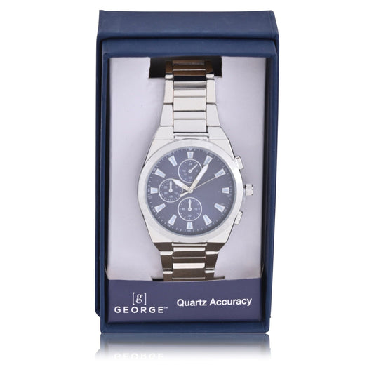 George Adult Male Analog Watch in Silver and Blue Dial One Size (42030WMM) EasyOptionXY LLC