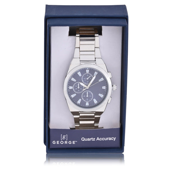 George Adult Male Analog Watch in Silver and Blue Dial One Size (42030WMM) EasyOptionXY LLC
