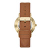 Folio Women's Gift Set; Gold Watch, Brown Vegan Leather Strap and Stackable Beaded Bracelets (FMDAL1168) EasyOptionXY LLC