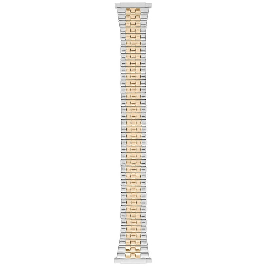 16-22mm Two-Tone Unisex Silver and Gold Stainless Steel Expansion Watch Band (FMDBA019) EasyOptionXY LLC