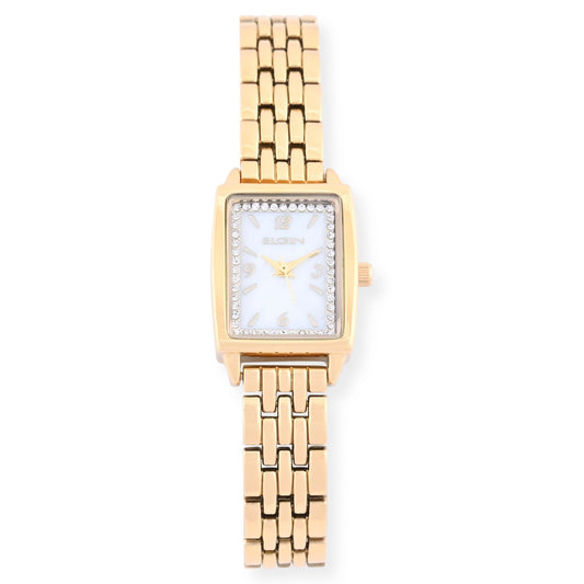 Elgin Adult Female Watch in Gold with Mother of Pearl Dial and Gold Links (EG170042) EasyOptionXY LLC
