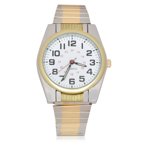 George Adult Male Analog Watch in Two-Tone with White Dial (WMM2000WM1) EasyOptionXY LLC