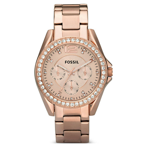 Fossil Women's Riley Multifunction, Rose Gold-Tone Stainless Steel Watch, ES2811 EasyOptionXY LLC