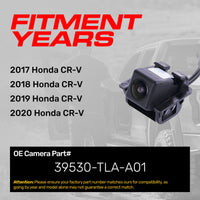 Honda CR-V (2017-2020) OEM Replacement Backup Camera OE Part # 39530-TLA-A01, 39530-TLA-A11, 39530-TLA-A51