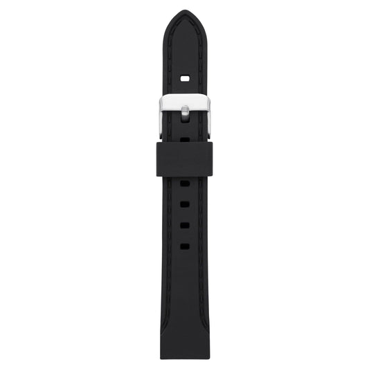 18mm Black Silicone Unisex Adult Replacement Sport Watch Band EasyOptionXY LLC