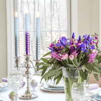 FCMSHAMD 8.46'' Purple Taper Candles - Spiral Dripless(2 Pack) EasyOptionXY LLC