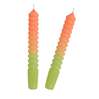 FCMSHAMD 7.6 inch Spiral Dripless Taper Candles Handmade Twisted Unscented Candles, Pack of 2 EasyOptionXY LLC