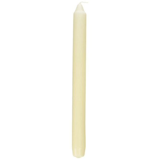 10 Classic Dinner / Table Candles - 24cm - 8 Hour Burn - Non Drip (ivory) EasyOptionXY LLC