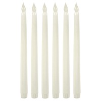 Wyzworks Indoor/Outdoor Unscented 1" x 1" Wax Taper Candles, 6-Pieces, White EasyOptionXY LLC