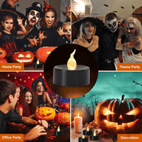 Halloween Decoration Candles Light 12-Pack ,Black Tears LED Candle Tea Light EasyOptionXY LLC