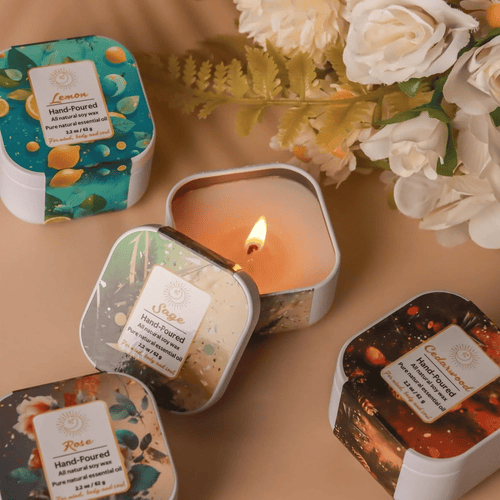 HiHas 8PCS Square-Shaped Scented Candle Gift Set, Soy Wax Jar Candles for Housewarming Gift, Unique Bulk Candles for Home Scented EasyOptionXY LLC