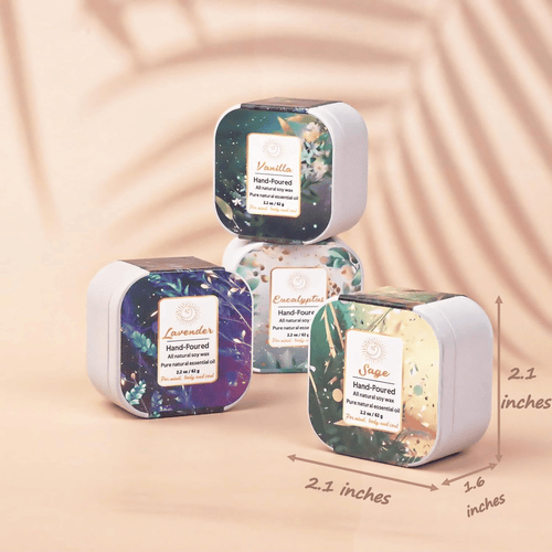 HiHas 8PCS Square-Shaped Scented Candle Gift Set, Soy Wax Jar Candles for Housewarming Gift, Unique Bulk Candles for Home Scented EasyOptionXY LLC