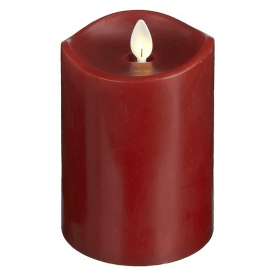 Ganz Red Led Wax Pillar Candle 5" H. X 3" Dia EasyOptionXY LLC