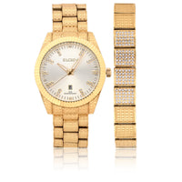 Elgin Adult Male Wristwatch and Matching Bracelet Set in Gold with Textured Dial (FG180017ST) EasyOptionXY LLC