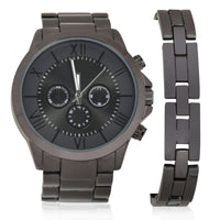 George Adult Male Analog Watch and Bracelet Set in Black (GENWM5123MS1) EasyOptionXY LLC