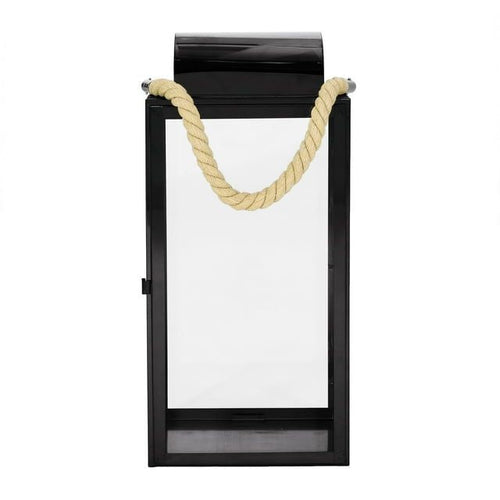 Ashuelot Stainless Steel Outdoor 19" Lantern, Black EasyOptionXY LLC