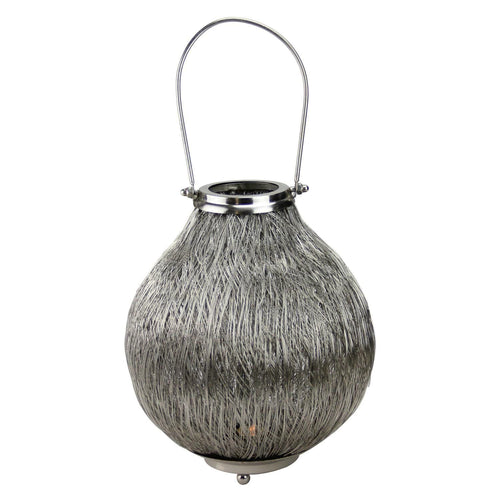 18.5" Urban Life Contemporary Silver Tea Light Candle Holder Lantern EasyOptionXY LLC