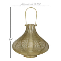 DecMode Gold Outdoor Hanging Lantern EasyOptionXY LLC