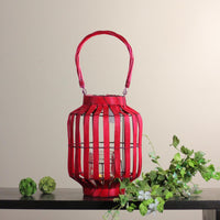 20" Tropicalia Blush Red Cabana Tiki Bar Votive Candle Holder Lantern EasyOptionXY LLC