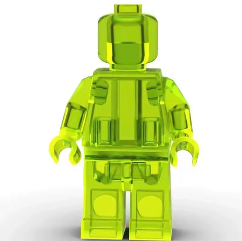 Set of 12 Transparent Brick Figures – Clear Brick Figures (Adult Builds & Display-Grade)