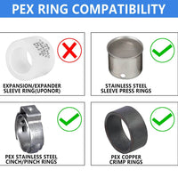 30 Pcs PEX-B Crimp 1/2" PPSU Elbow w/tab