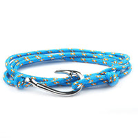 Fashion Hot Multilayer Rope Bracelet hope Anchor Sailor Anchor Bracelets  For Men and  Women Best Gift Hook Bracelet