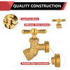 1/2" FIP x 3/4" MHT Brass No-Kink Hose Bibb (Lead Free)
