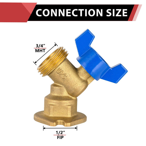 1/2" FIP x 3/4" MHT Outlet, 1/4 Turn Sillcock Plumbingsell