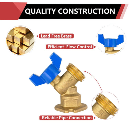 1/2" FIP x 3/4" MHT Outlet, 1/4 Turn Sillcock Plumbingsell