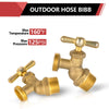 1/2" MIP x 3/4" MHT Brass No-Kink Hose Bibb (Lead Free)