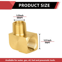 30 Pcs Extruded 1/2" MNPT X FNPT Elbow