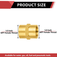 30 Pcs 1/2" Female NPT Brass Hex Connector