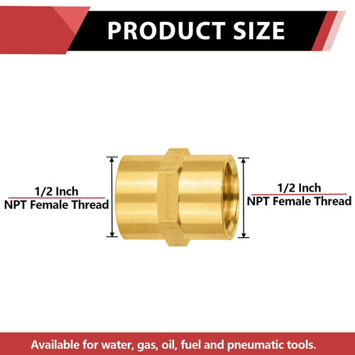 30 Pcs 1/2" Female NPT Brass Hex Connector