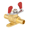 1/2" PEX Crimp Drop Ear Butterfly Ball Valve, Red (Lead Free)