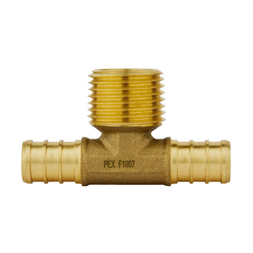 30 Pcs PEX-B Crimp Male Tee 3/4" PEX x 3/4" PEX x 1/2" Male Tee (Lead Free)