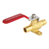 10 Pcs 1/2" PEX Crimp Drop Ear Ball Valve, Red (Lead Free)