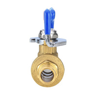 1/2" PEX Crimp Butterfly Ball Valve, Blue (Lead Free) Plumbingsell
