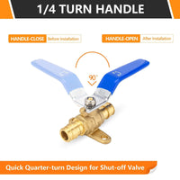 1/2" PEX Expansion Drop Ear Ball Valve, Blue (Lead Free) Plumbingsell