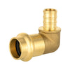 1/2" Copper Press x 1/2" PEX Crimp Brass Elbow (Lead Free)