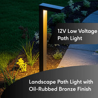 12V Brass Waterproof Walkway Lights - LED & Halogen | G4 Bulb Not Included
