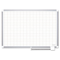 MasterVision® Gridded Magnetic Porcelain Dry Erase Planning Board