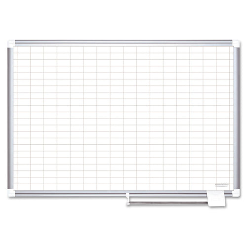 MasterVision® Gridded Magnetic Porcelain Dry Erase Planning Board