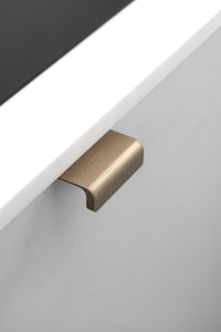 Edge Brushed Bronze "Artisan" Drawer Pulls Euro • Knobs