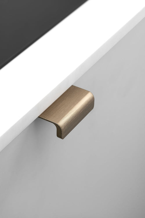 Edge Brushed Bronze "Artisan" Drawer Pulls Euro • Knobs