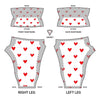 Love Your Workout Womens White Yoga Pants with Red Hearts