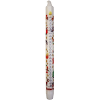 Alexander Taron 12" White and Red Christmas Advent Candle 34777296 EasyOptionXY LLC